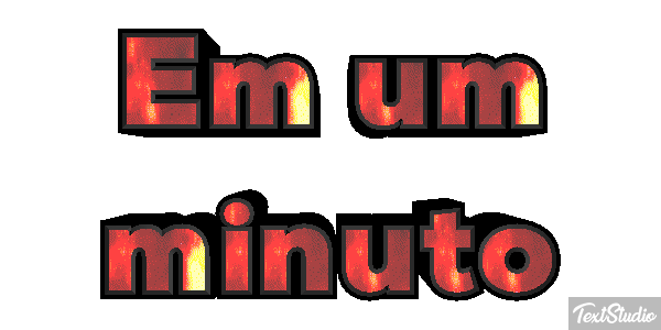 Em um minuto Efeito do texto