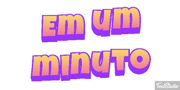 Em um minuto Efeito do texto