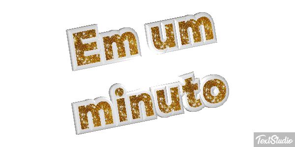 Em um minuto Efeito do texto