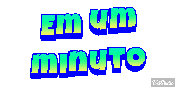 Em um minuto Efeito do texto