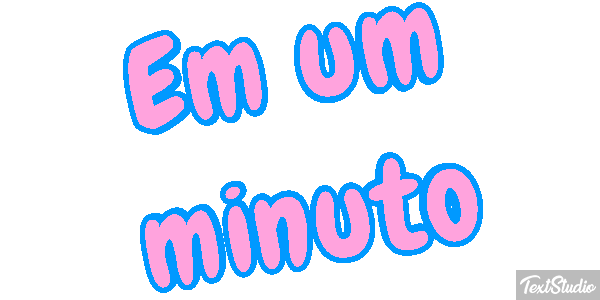 Em um minuto Efeito do texto