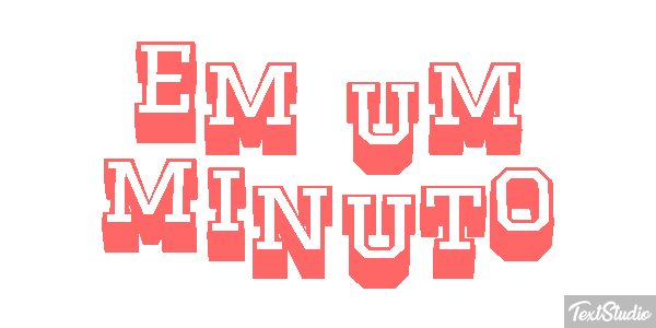 Em um minuto Efeito do texto