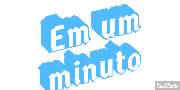 Em um minuto Efeito do texto