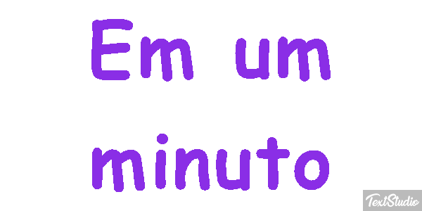 Em um minuto Efeito do texto
