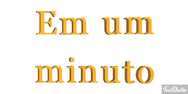 Em um minuto Efeito do texto
