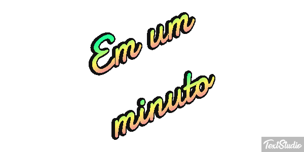 Em um minuto Efeito do texto