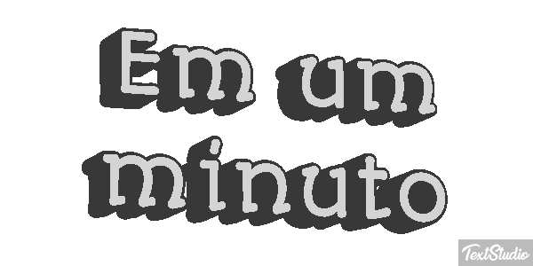 Em um minuto Efeito do texto