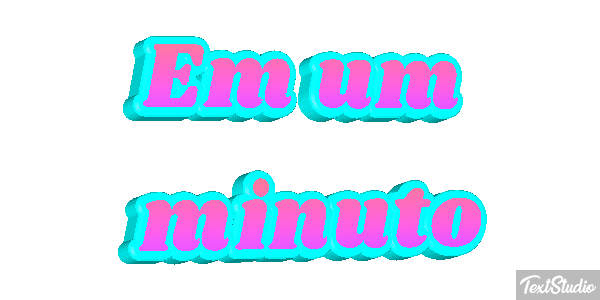 Em um minuto Efeito do texto