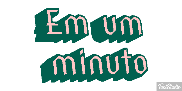 Em um minuto Efeito do texto