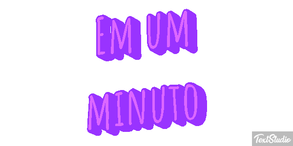 Em um minuto Efeito do texto