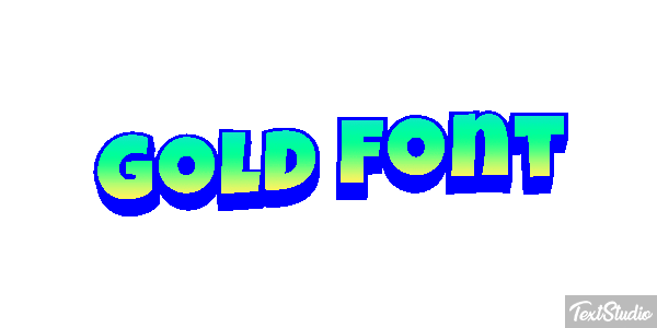 Gold Font Text effect