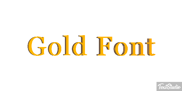 Gold Font Text effect