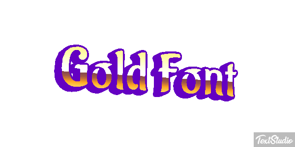Gold Font Text effect