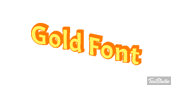 Gold Font Text effect