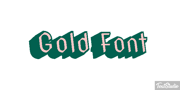 Gold Font Text effect