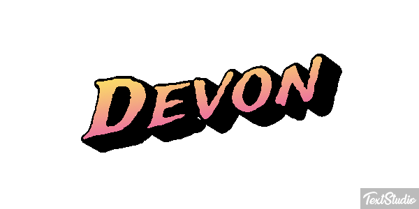 Devon Текстовый эффект