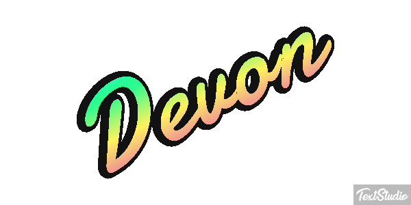 Devon Текстовый эффект