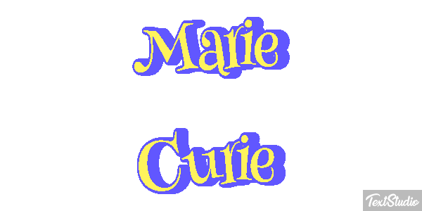 Marie Curie Efecto de texto