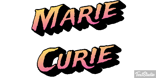 Marie Curie Efecto de texto