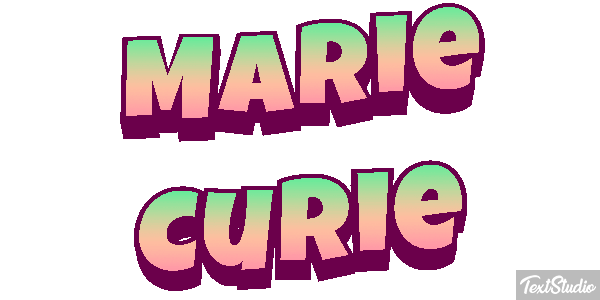 Marie Curie Efecto de texto