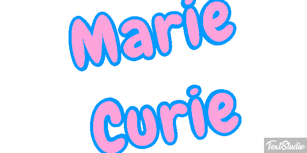 Marie Curie Efecto de texto