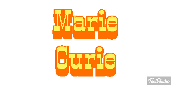 Marie Curie Efecto de texto