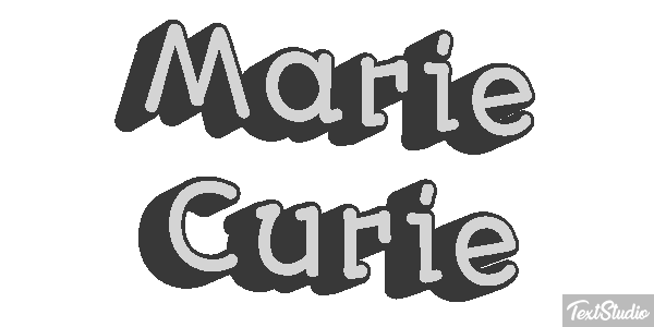 Marie Curie Efecto de texto