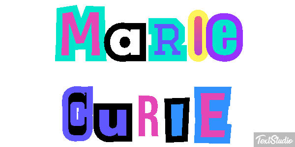 Marie Curie Efecto de texto