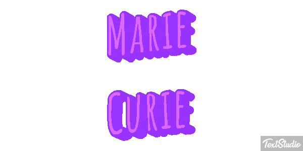 Marie Curie Efecto de texto