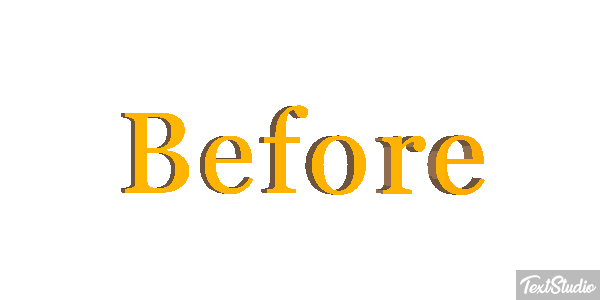 Before Efekt tekstowy