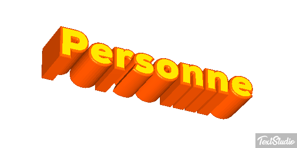Personne Effetto testo
