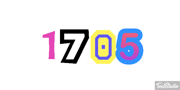1705 Tekst effect