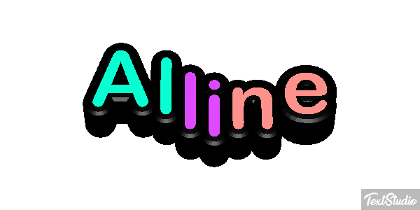 Alline Text effect