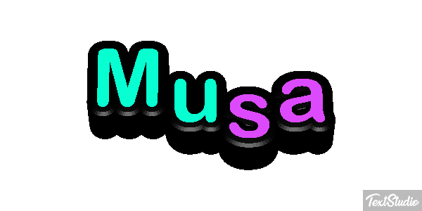 Musa Efecto de texto