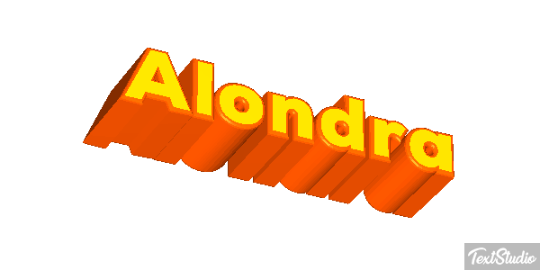 Alondra Effetto testo