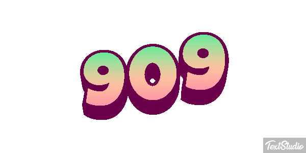 909 Metin efekti