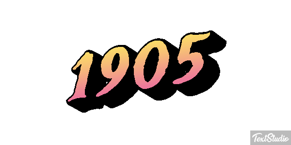 1905 Text effect