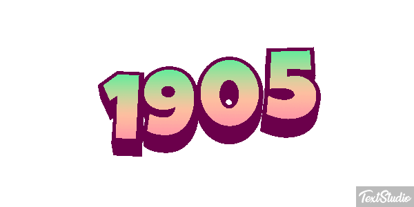 1905 Text effect