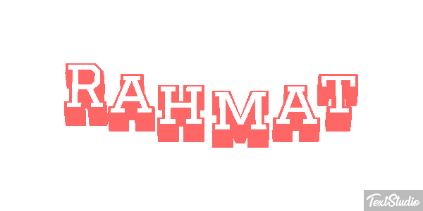 Rahmat Texteffekt
