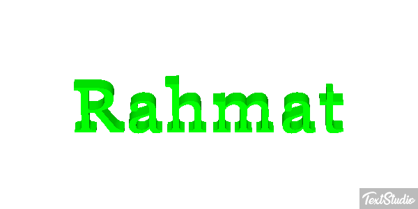 Rahmat Texteffekt