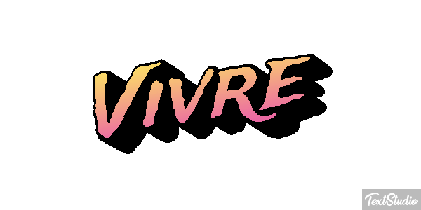 Vivre Effet de texte