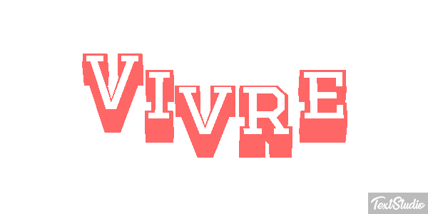 Vivre Effet de texte
