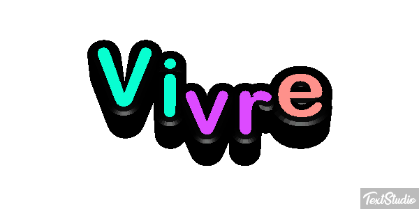 Vivre Effet de texte