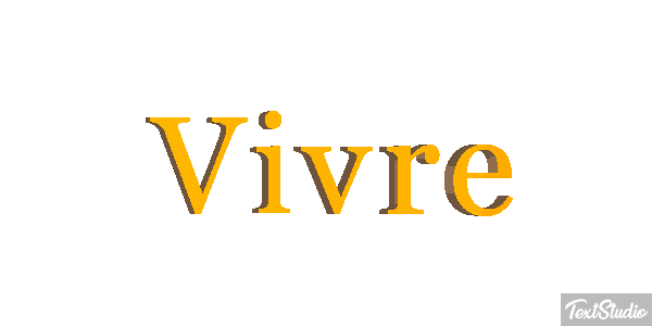 Vivre Effet de texte