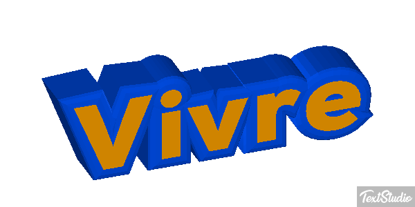 Vivre Effet de texte