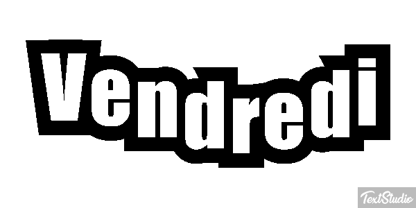 Vendredi Tekst effect