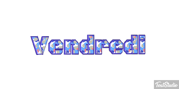 Vendredi Tekst effect
