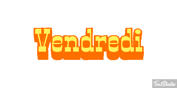 Vendredi Tekst effect