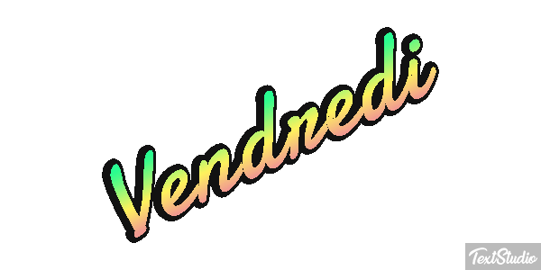 Vendredi Tekst effect