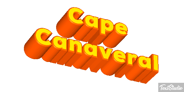 Cape Canaveral Effetto testo